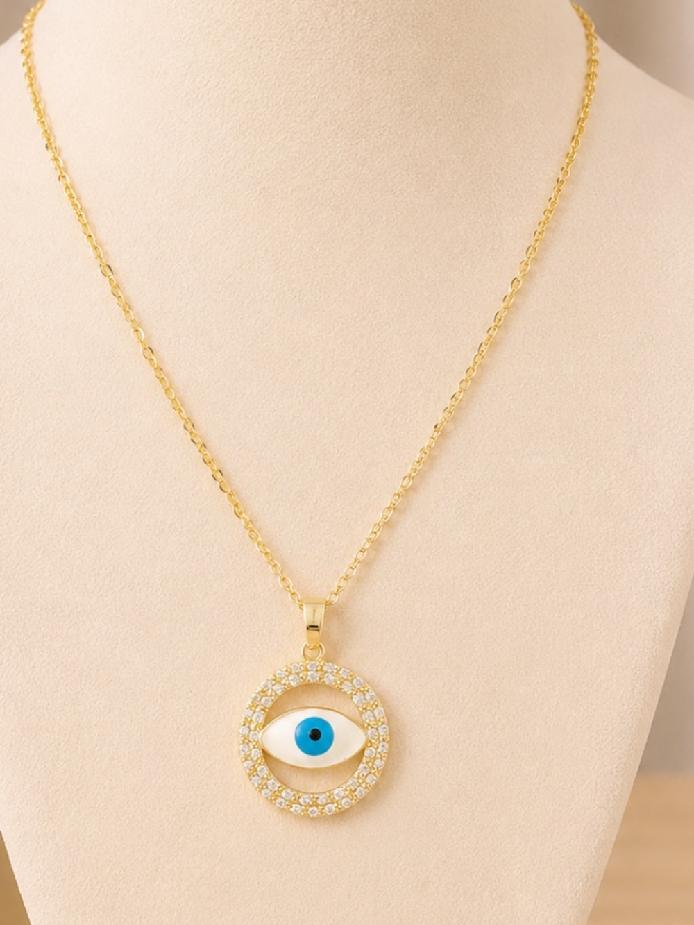 Evil Eye gold necklace